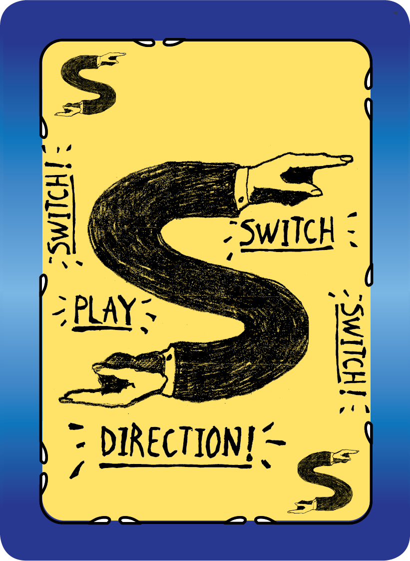 "Switch" action card from You Wish! game